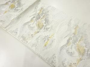 荒波模様織出し袋帯